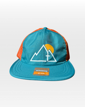 Load image into Gallery viewer, Blue/Orange Camping Hat